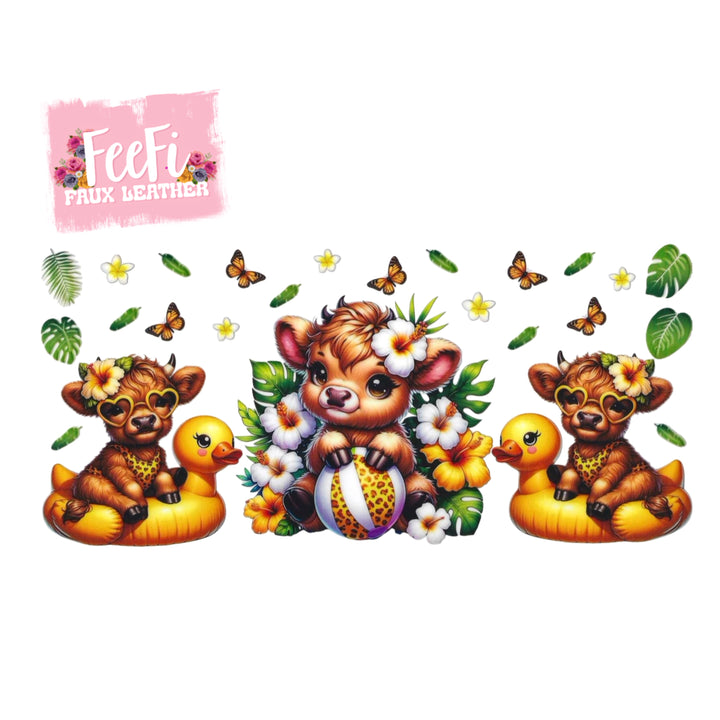 Cows UV DTF Cup Wrap – Easy Cup Wrap for Tumblers & Projects FeeFiFauxLeather