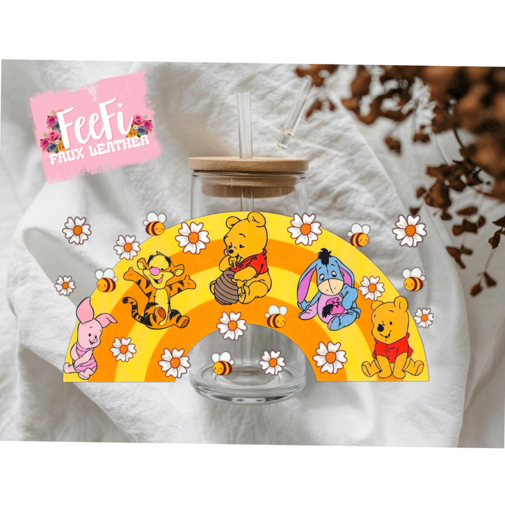 Pooh Bear UV DTF Cup Wrap – Easy Cup Wrap for Tumblers & Projects FeeFiFauxLeather