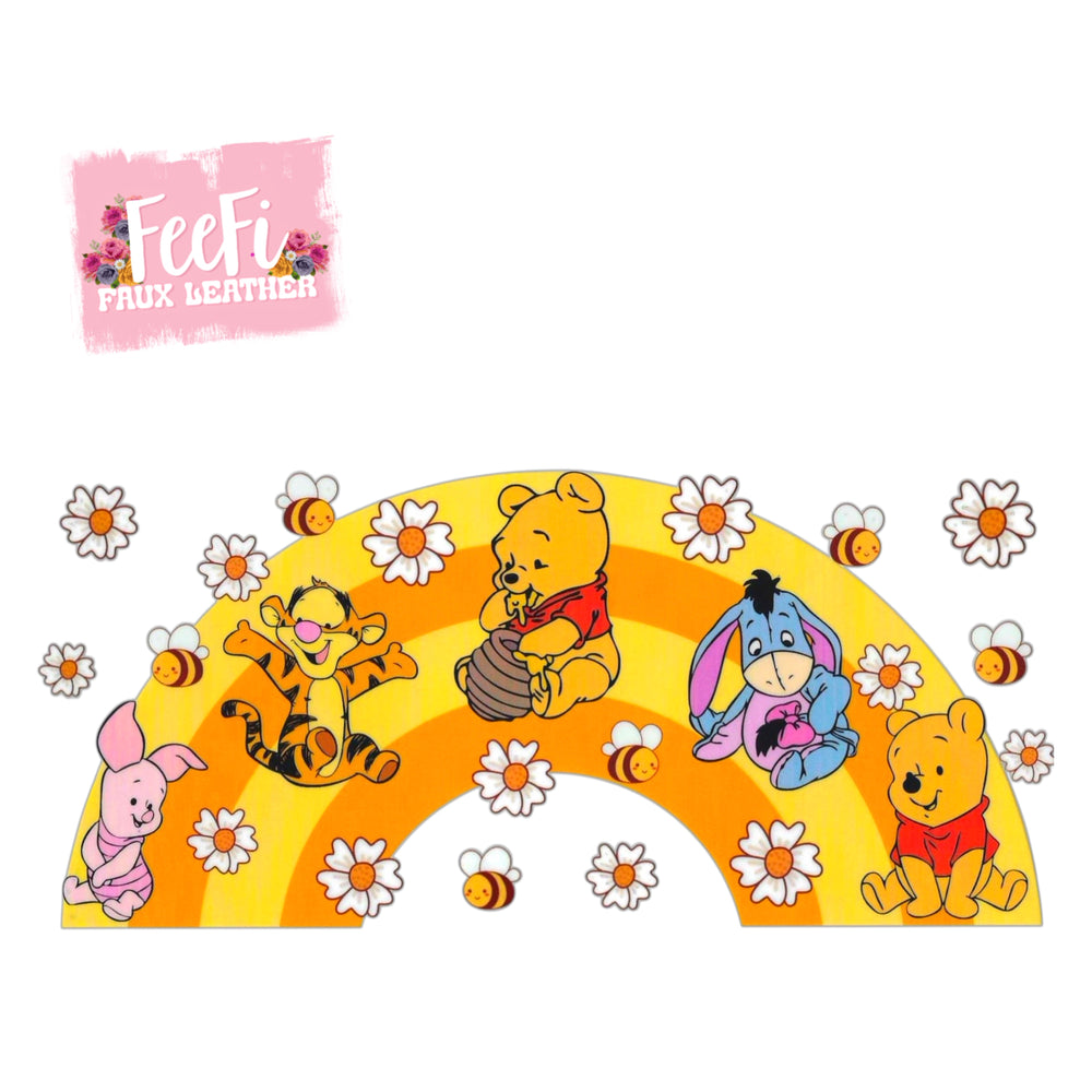 Pooh Bear UV DTF Cup Wrap – Easy Cup Wrap for Tumblers & Projects FeeFiFauxLeather