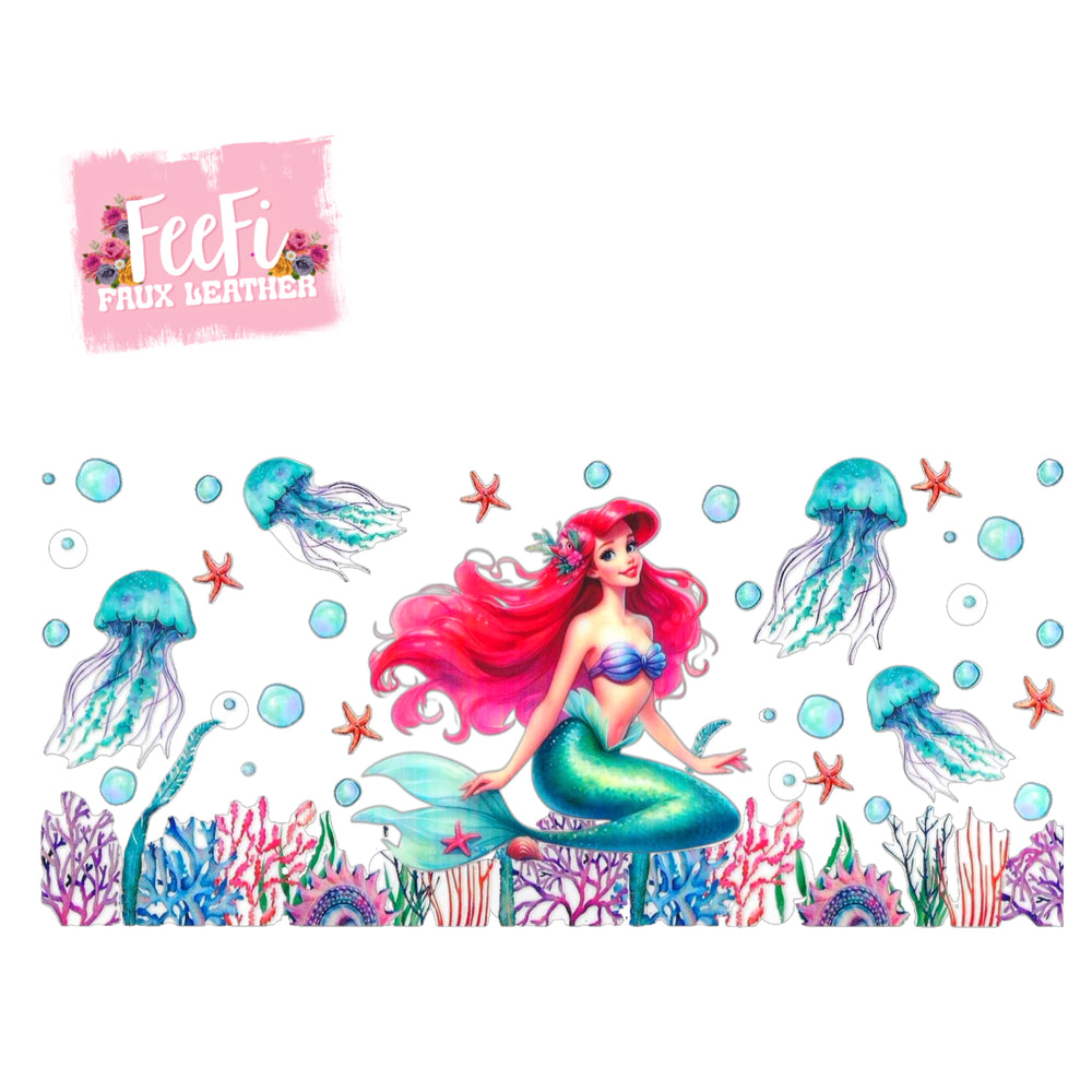 Mermaid UV DTF Cup Wrap – Easy Cup Wrap for Tumblers & Projects FeeFiFauxLeather