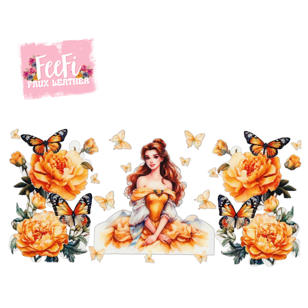 Princess UV DTF Cup Wrap – Easy Cup Wrap for Tumblers & Projects FeeFiFauxLeather