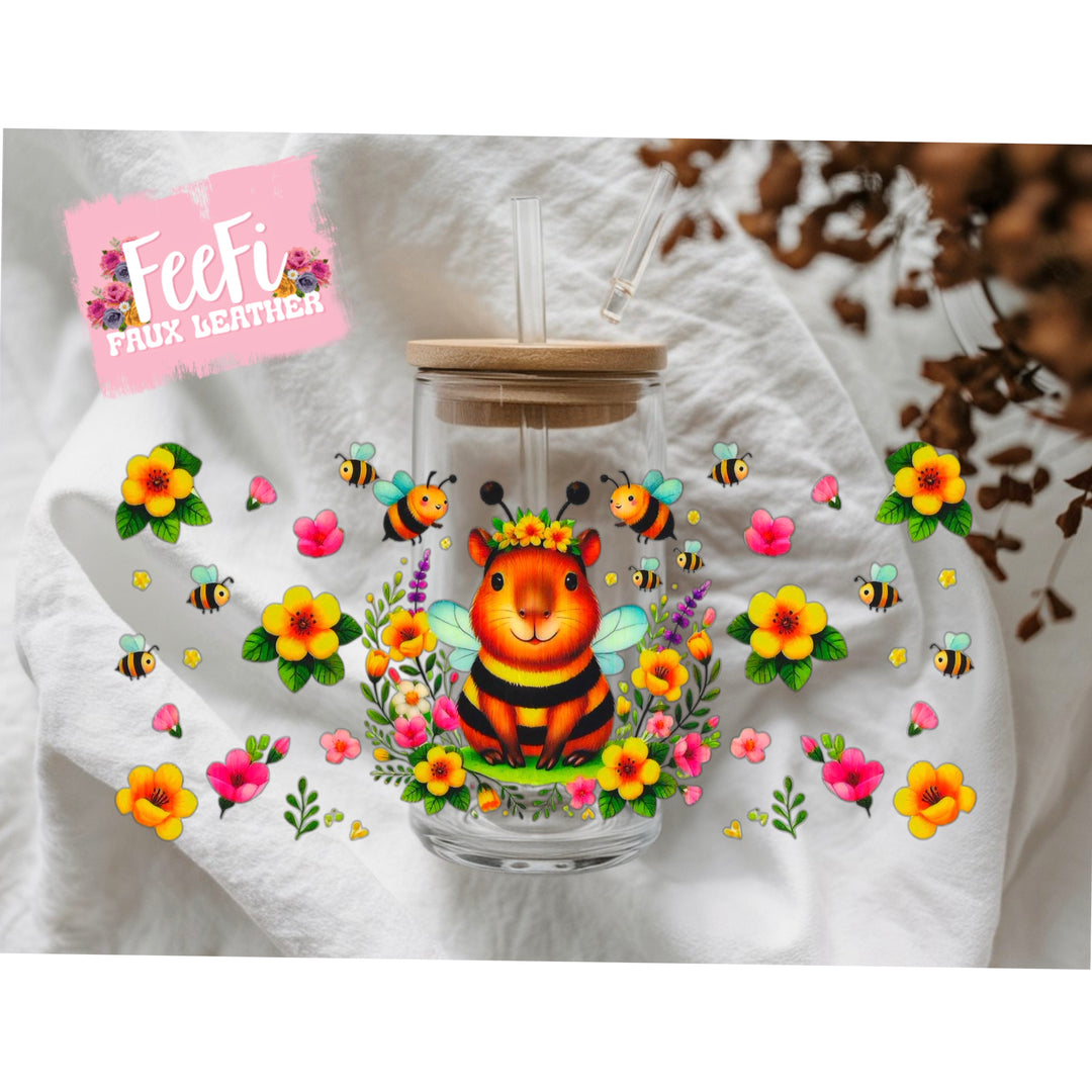 Capybara UV DTF Cup Wrap – Easy Cup Wrap for Tumblers & Projects FeeFiFauxLeather