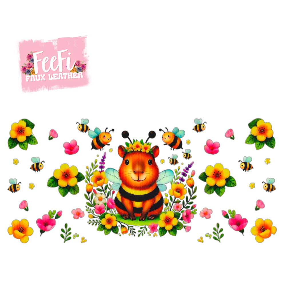 Capybara UV DTF Cup Wrap – Easy Cup Wrap for Tumblers & Projects FeeFiFauxLeather