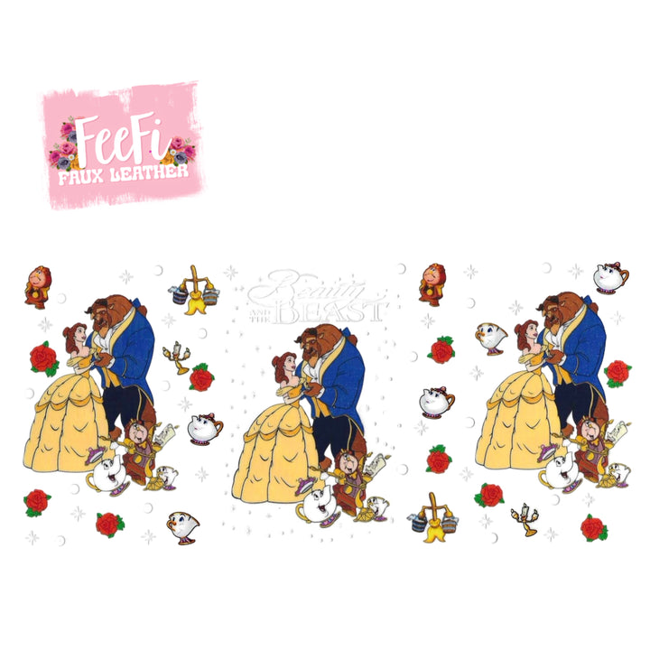 Beauty and The Beast UV DTF Cup Wrap – Easy Cup Wrap for Tumblers & Projects FeeFiFauxLeather