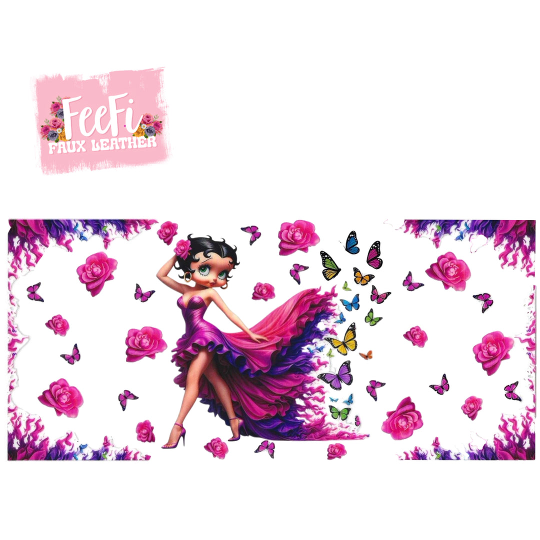 Betty Boop UV DTF Cup Wrap – Easy Cup Wrap for Tumblers & Projects FeeFiFauxLeather