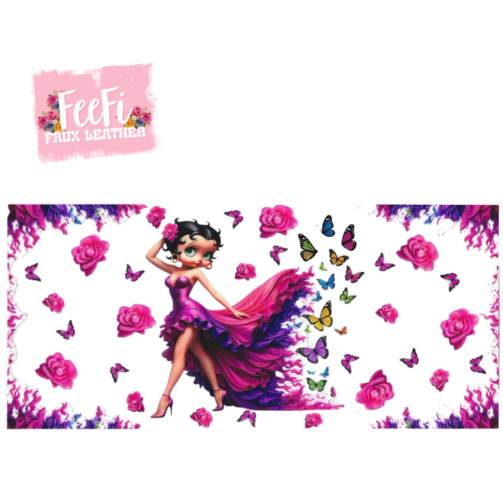 Betty Boop UV DTF Cup Wrap – Easy Cup Wrap for Tumblers & Projects FeeFiFauxLeather