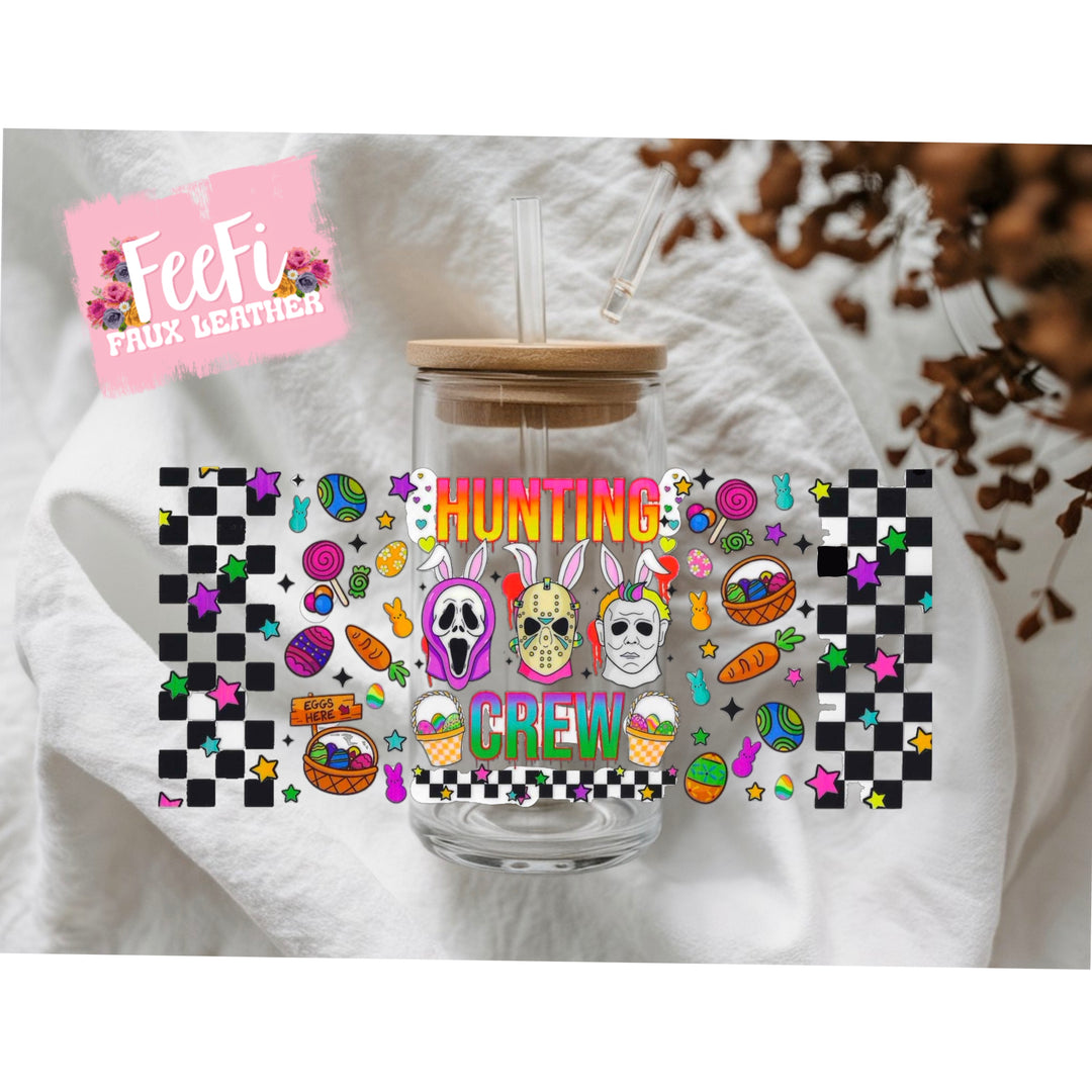 Scary Halloween UV DTF Cup Wrap – Easy Cup Wrap for Tumblers & Projects FeeFiFauxLeather