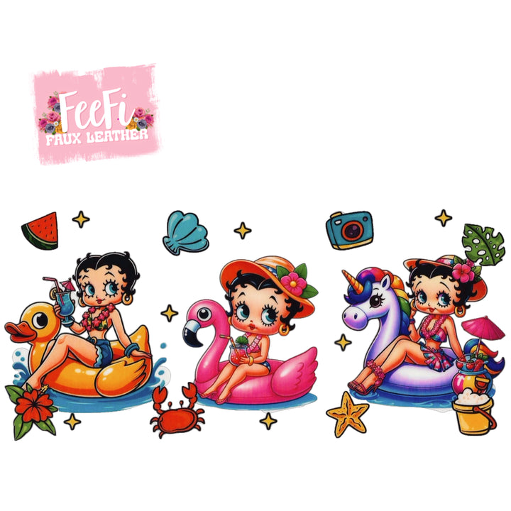 Betty Boop UV DTF Cup Wrap – Easy Cup Wrap for Tumblers & Projects FeeFiFauxLeather