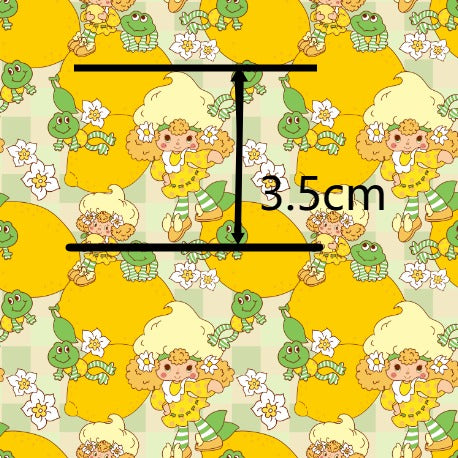 Lemon Meringue Strawberry Shortcake Printed Faux Leather FeeFiFauxLeather