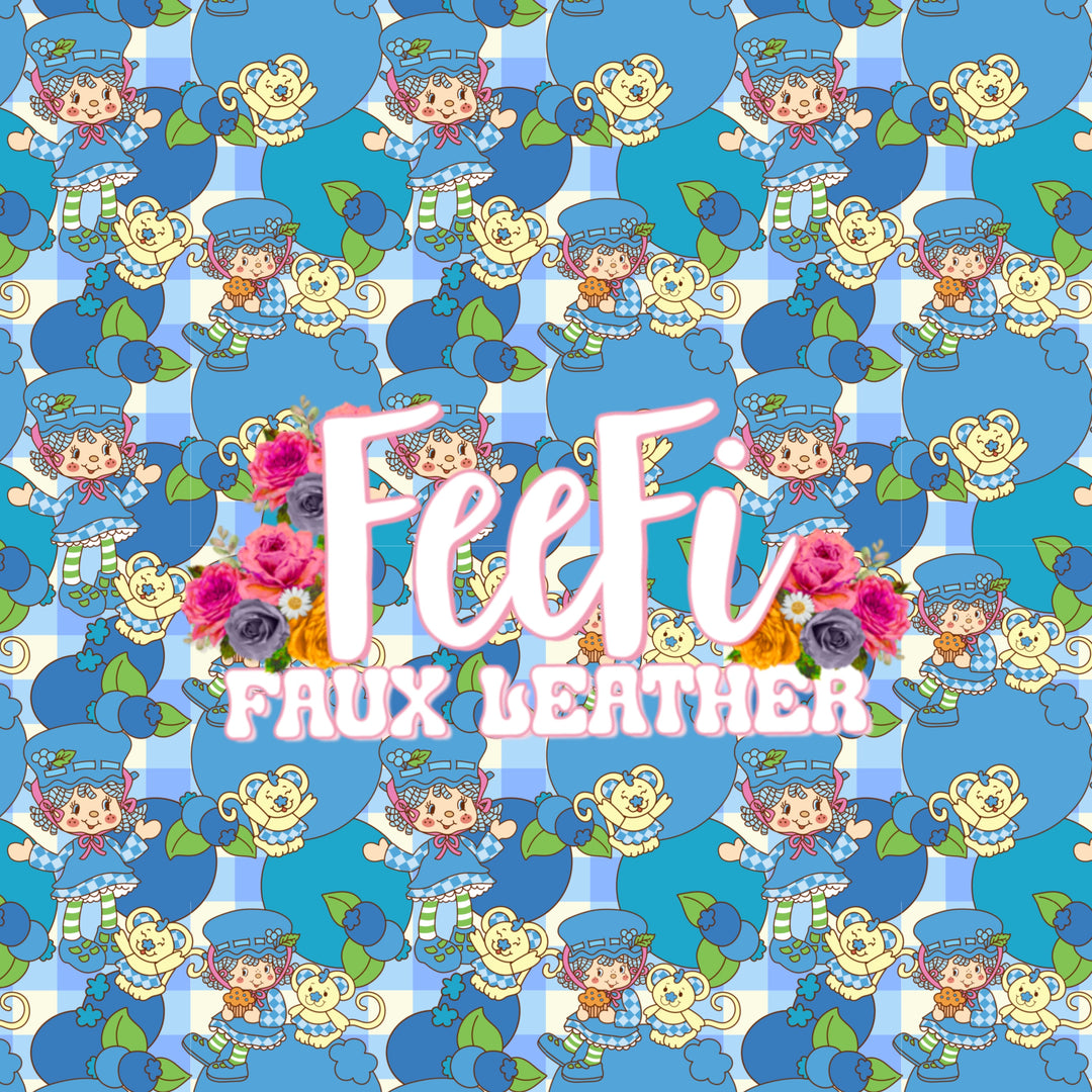 Blueberry Muffin Strawberry Shortcake Printed Faux Leather FeeFiFauxLeather