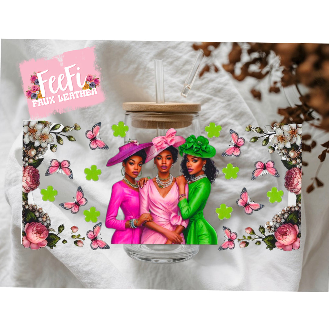 Girls UV DTF Cup Wrap – Easy Cup Wrap for Tumblers & Projects FeeFiFauxLeather