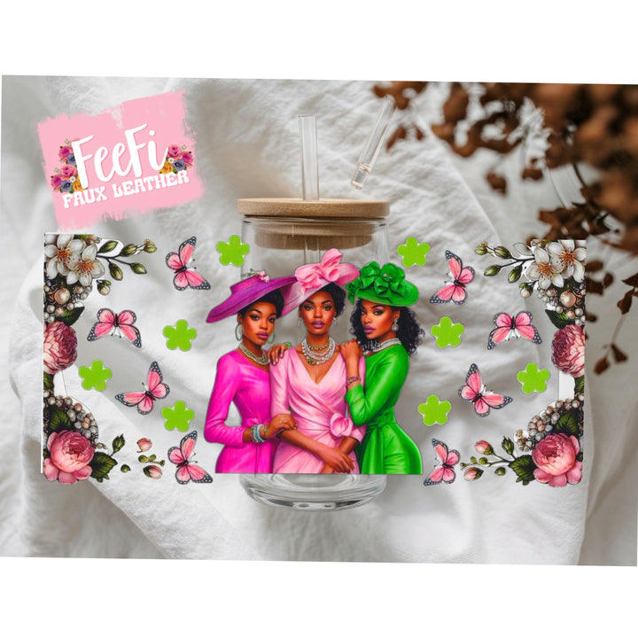 Girls UV DTF Cup Wrap – Easy Cup Wrap for Tumblers & Projects FeeFiFauxLeather