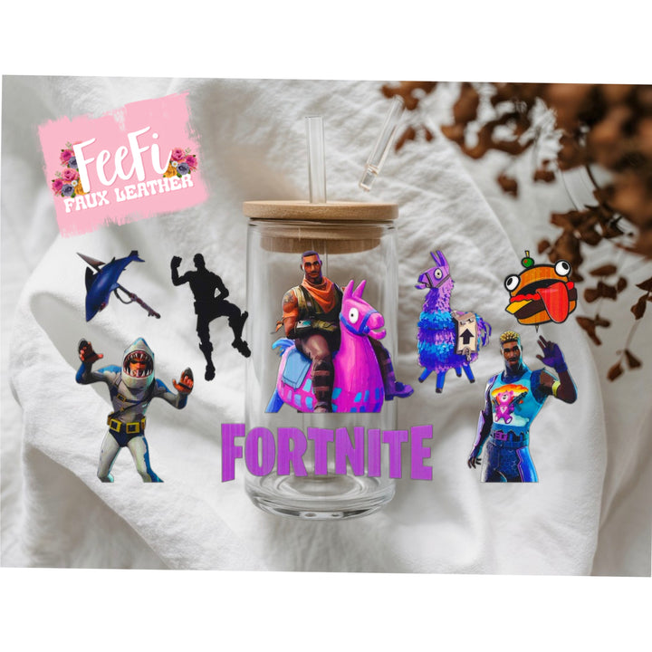 Fortnite UV DTF Cup Wrap – Easy Cup Wrap for Tumblers & Projects FeeFiFauxLeather