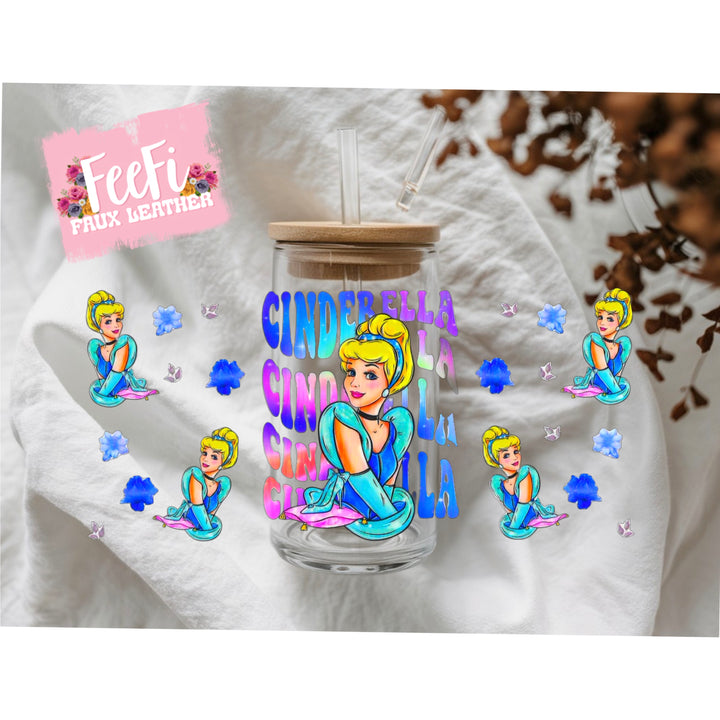 Princess UV DTF Cup Wrap – Easy Cup Wrap for Tumblers & Projects FeeFiFauxLeather