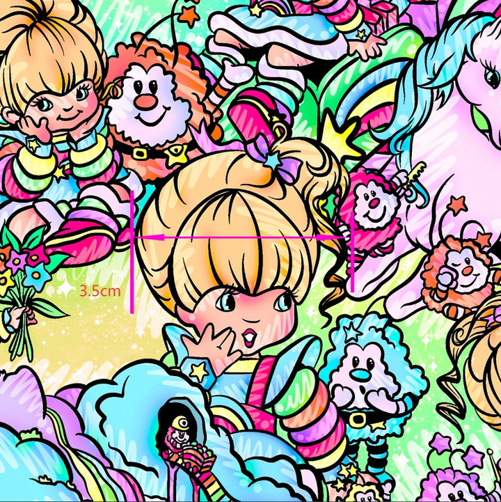 Rainbow Brite Printed Faux Leather Sheet FeeFiFauxLeather
