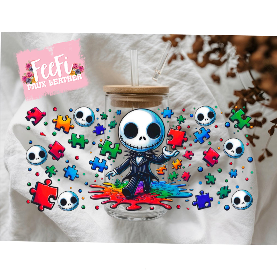 Nightmare Before Christmas UV DTF Cup Wrap – Easy Cup Wrap for Tumblers & Projects FeeFiFauxLeather