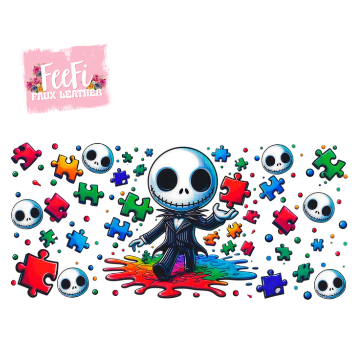 Nightmare Before Christmas UV DTF Cup Wrap – Easy Cup Wrap for Tumblers & Projects FeeFiFauxLeather