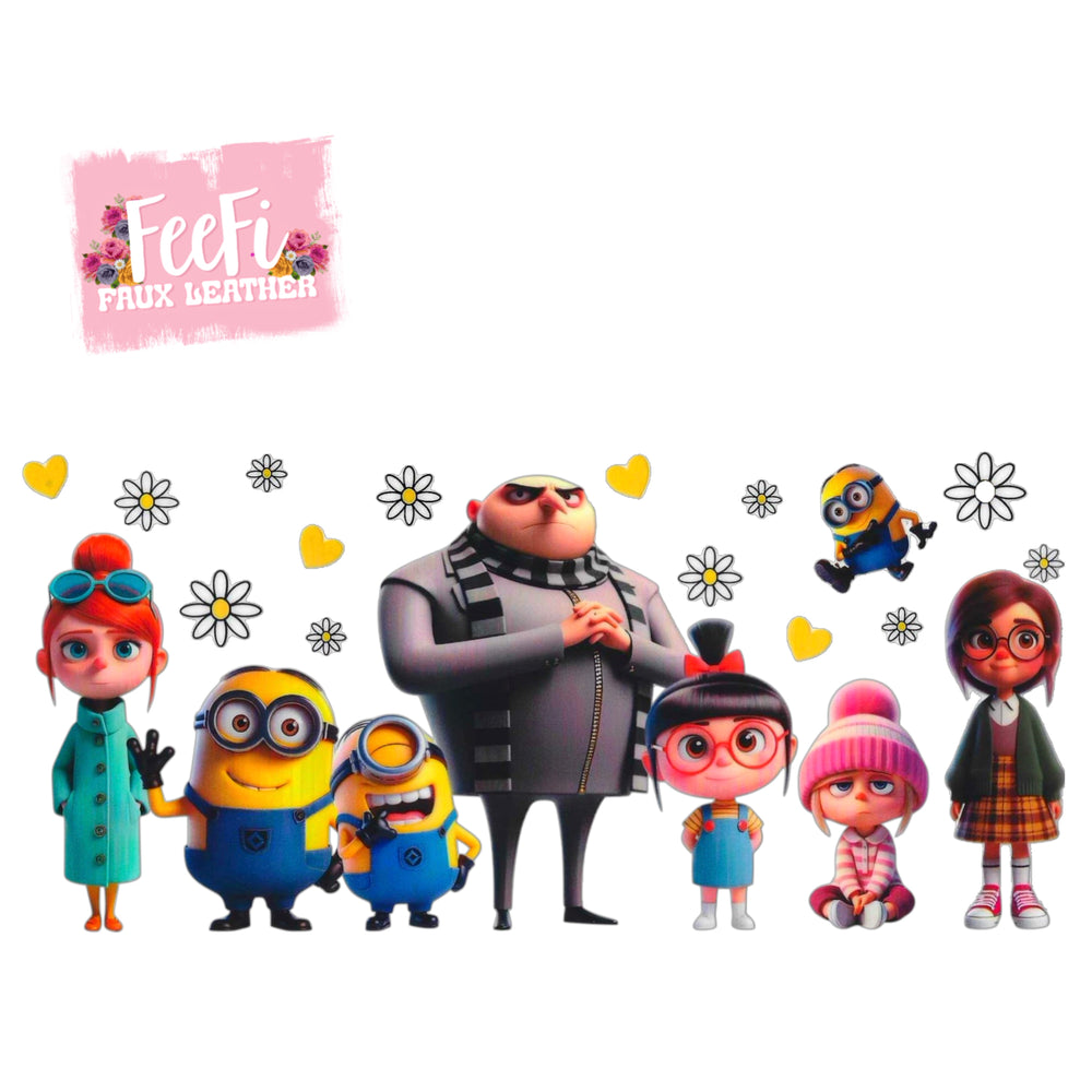 Minions UV DTF Cup Wrap – Easy Cup Wrap for Tumblers & Projects FeeFiFauxLeather