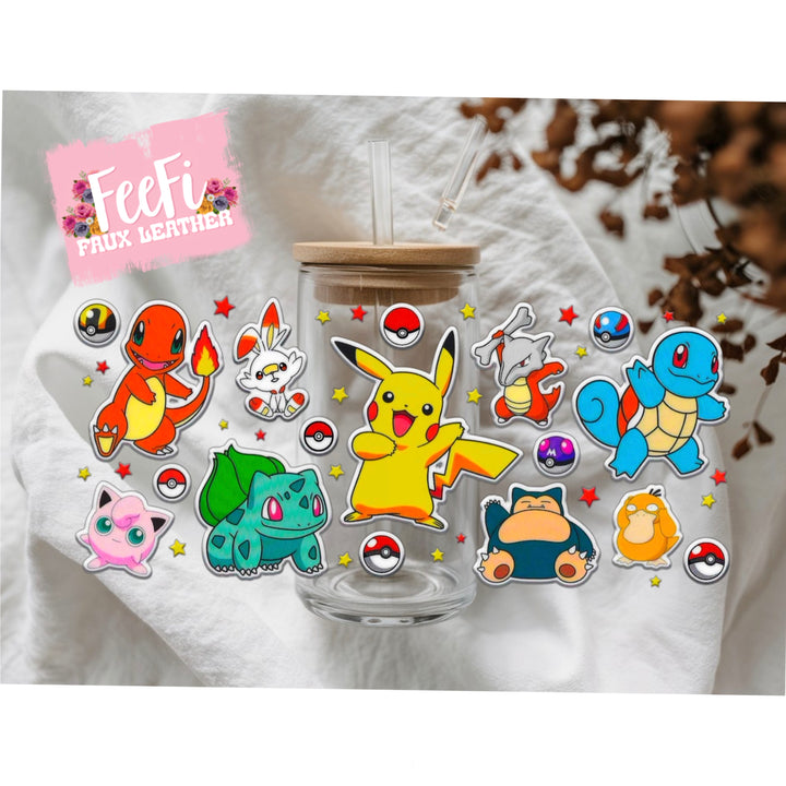 Pocket Monster UV DTF Cup Wrap – Easy Cup Wrap for Tumblers & Projects FeeFiFauxLeather