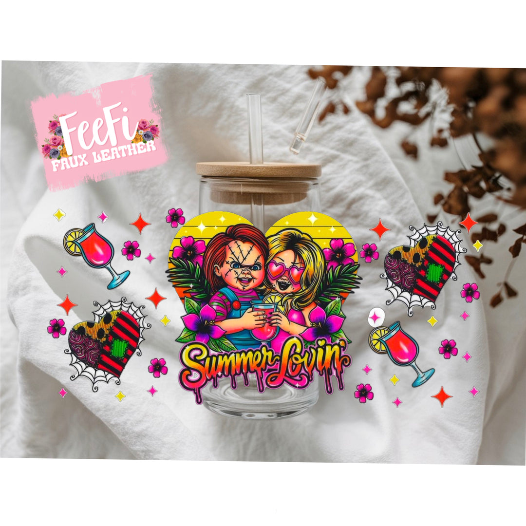 Horror Characters Chucky UV DTF Cup Wrap – Easy Cup Wrap for Tumblers & Projects FeeFiFauxLeather