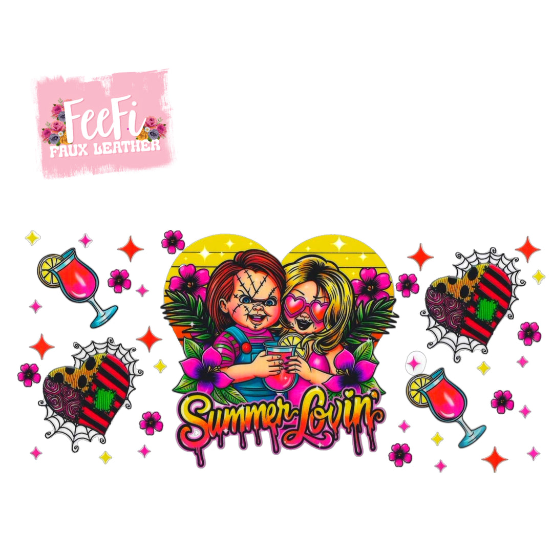 Horror Characters Chucky UV DTF Cup Wrap – Easy Cup Wrap for Tumblers & Projects FeeFiFauxLeather