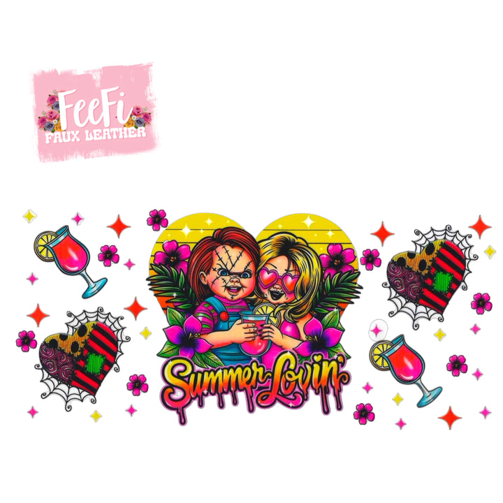 Horror Characters Chucky UV DTF Cup Wrap – Easy Cup Wrap for Tumblers & Projects FeeFiFauxLeather