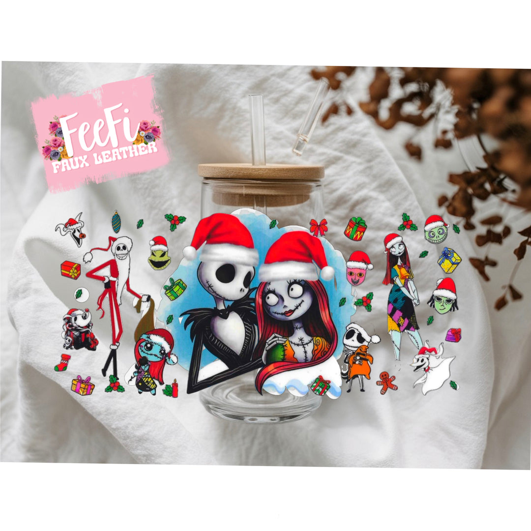 Nightmare Before Christmas UV DTF Cup Wrap – Easy Cup Wrap for Tumblers & Projects FeeFiFauxLeather