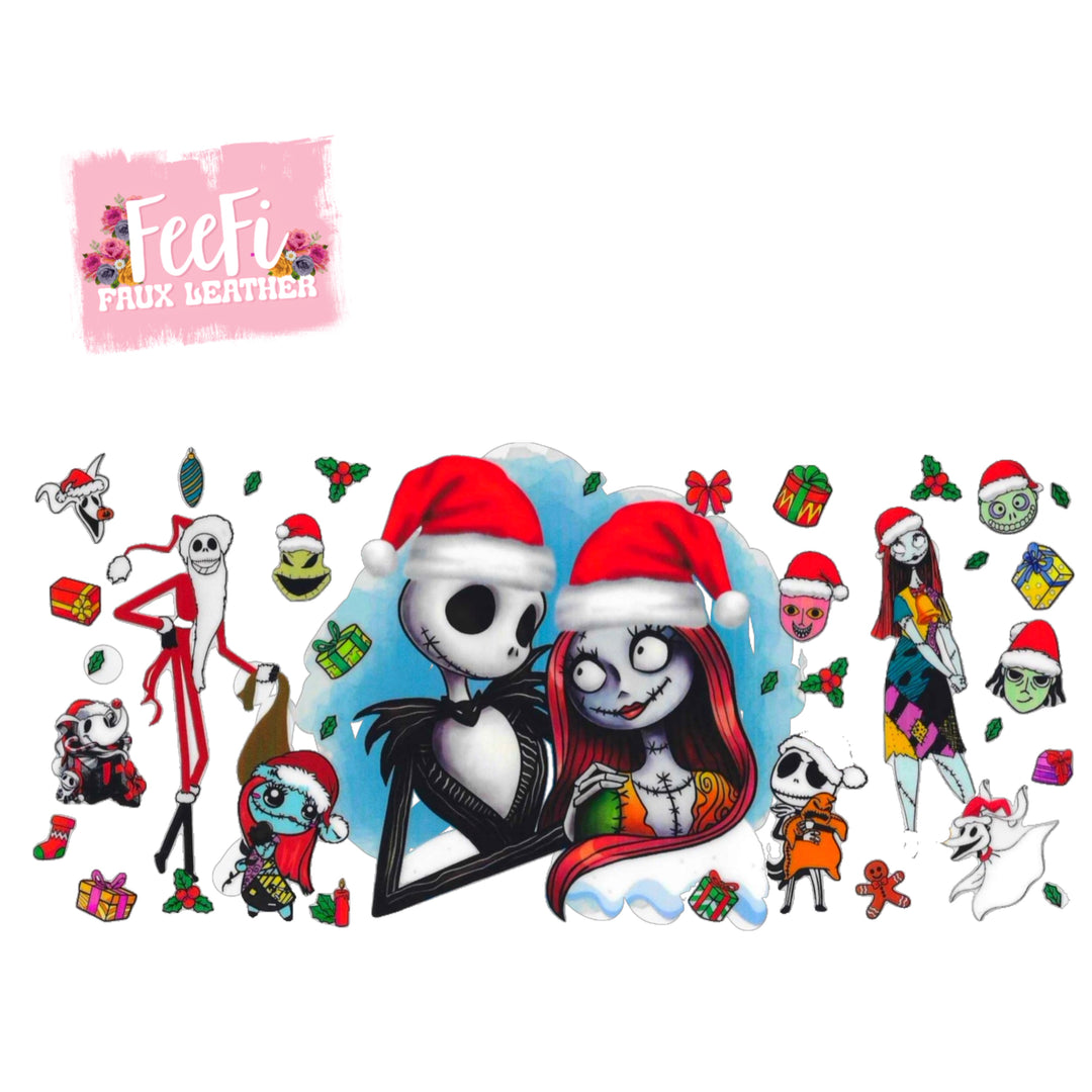 Nightmare Before Christmas UV DTF Cup Wrap – Easy Cup Wrap for Tumblers & Projects FeeFiFauxLeather