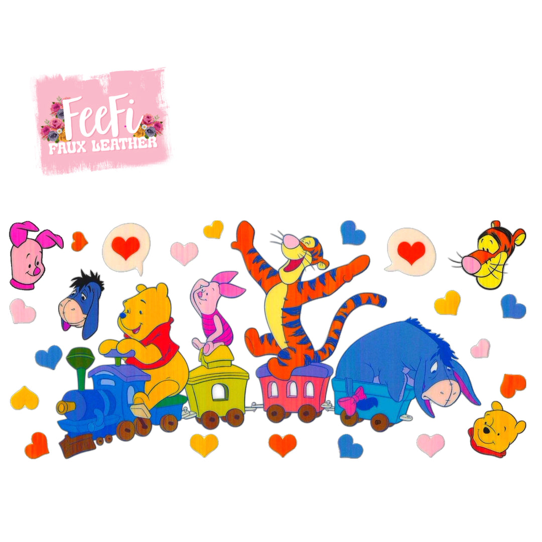 Pooh Bear UV DTF Cup Wrap – Easy Cup Wrap for Tumblers & Projects FeeFiFauxLeather