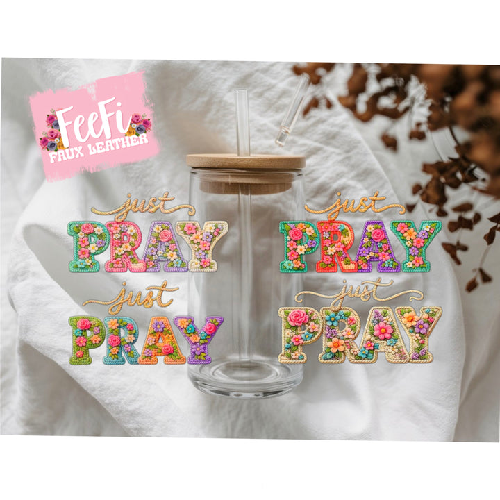 Pray UV DTF Cup Wrap – Easy Cup Wrap for Tumblers & Projects FeeFiFauxLeather