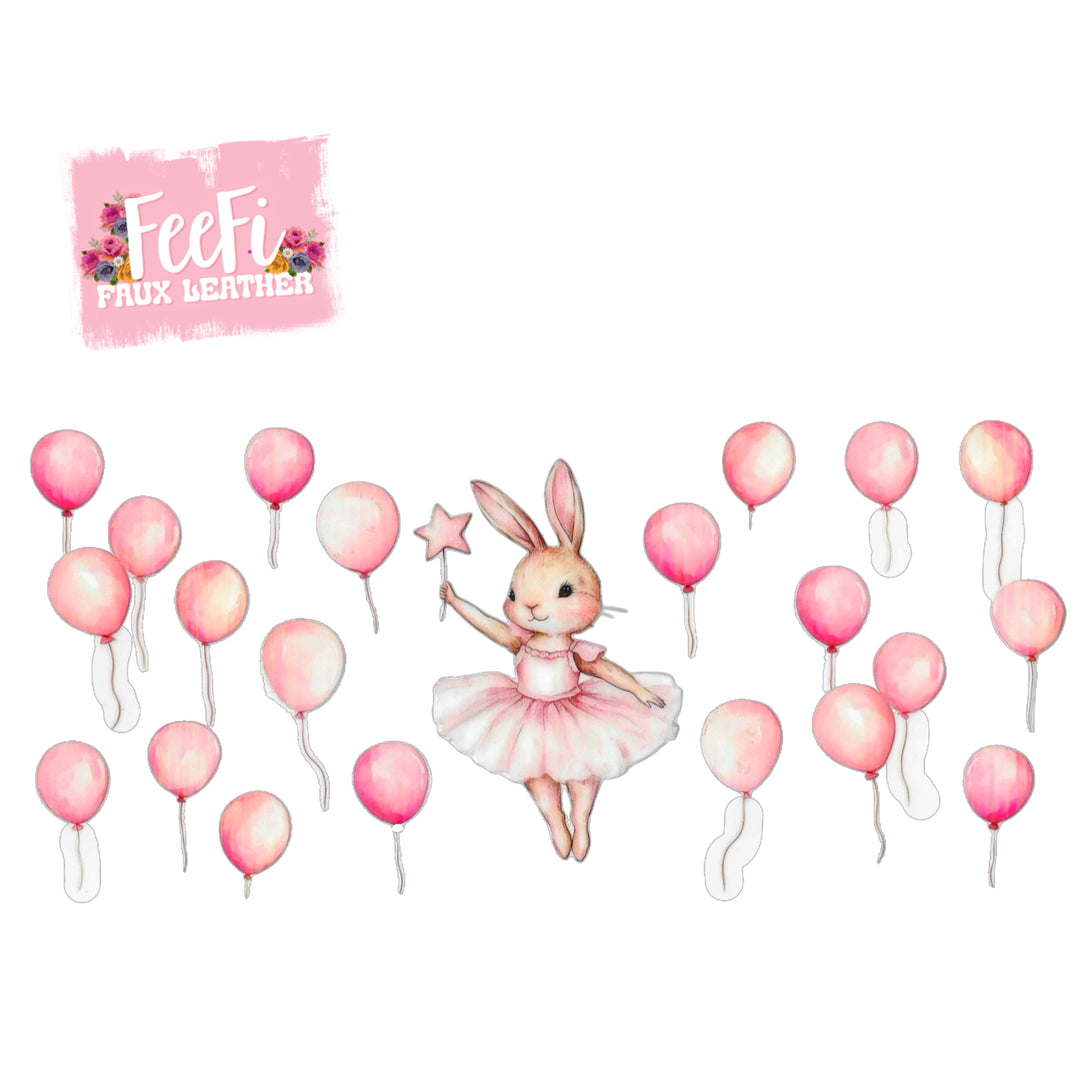 Ballerina Bunny UV DTF Cup Wrap – Easy Cup Wrap for Tumblers & Projects FeeFiFauxLeather