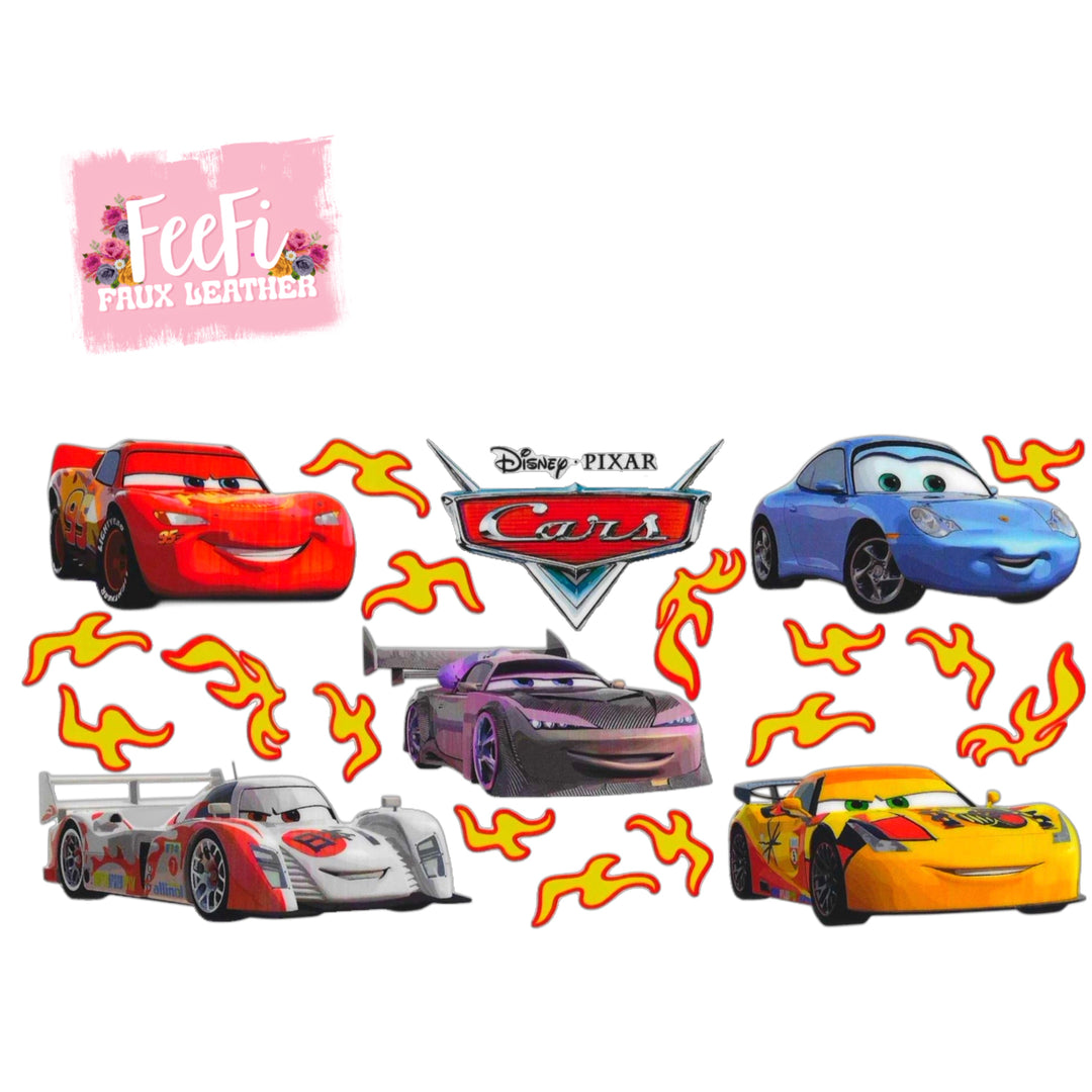Cars UV DTF Cup Wrap – Easy Cup Wrap for Tumblers & Projects FeeFiFauxLeather