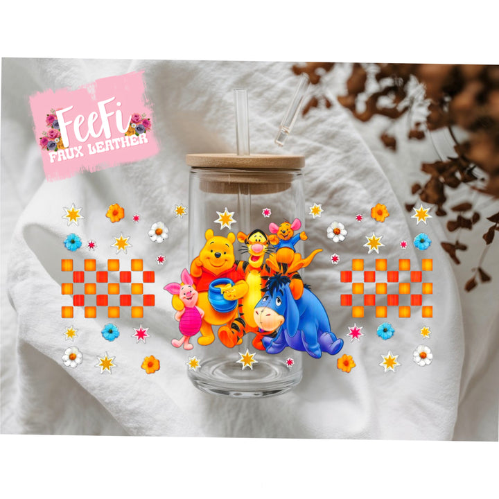Pooh Bear UV DTF Cup Wrap – Easy Cup Wrap for Tumblers & Projects FeeFiFauxLeather