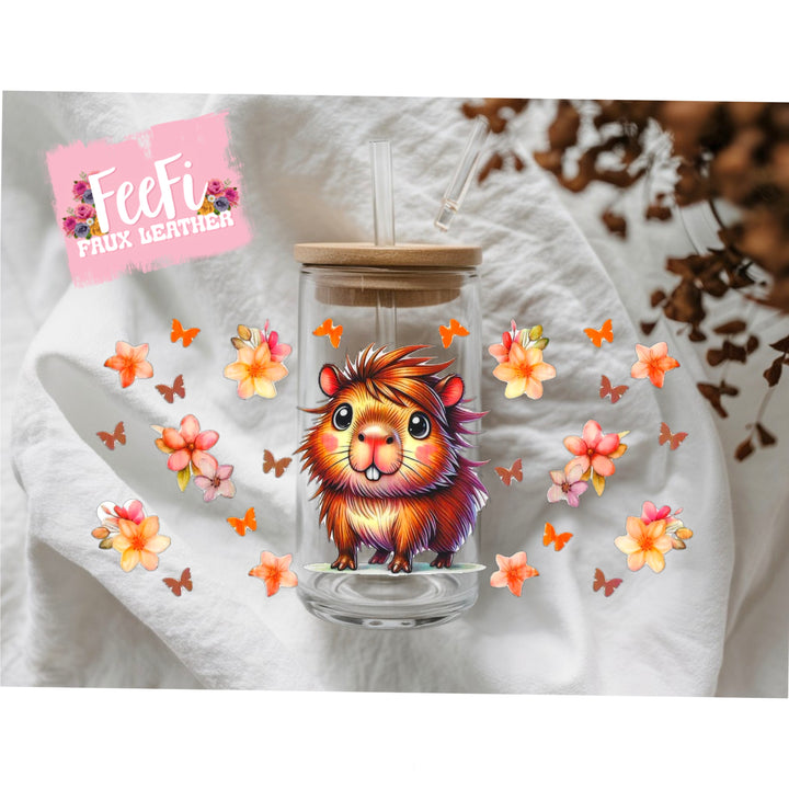 Capybara UV DTF Cup Wrap – Easy Cup Wrap for Tumblers & Projects FeeFiFauxLeather