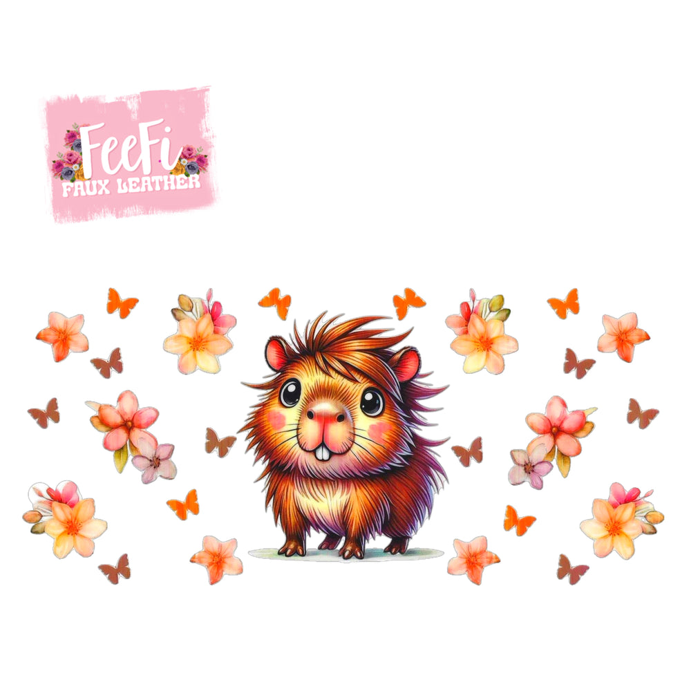 Capybara UV DTF Cup Wrap – Easy Cup Wrap for Tumblers & Projects FeeFiFauxLeather