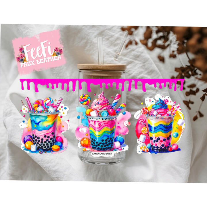 Rainbow UV DTF Cup Wrap – Easy Cup Wrap for Tumblers & Projects FeeFiFauxLeather