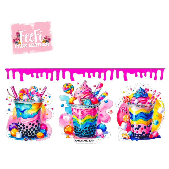 Rainbow UV DTF Cup Wrap – Easy Cup Wrap for Tumblers & Projects FeeFiFauxLeather