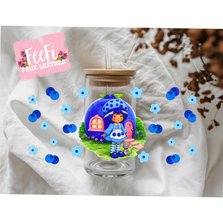 Strawberry Shortcake UV DTF Cup Wrap – Easy Cup Wrap for Tumblers & Projects FeeFiFauxLeather