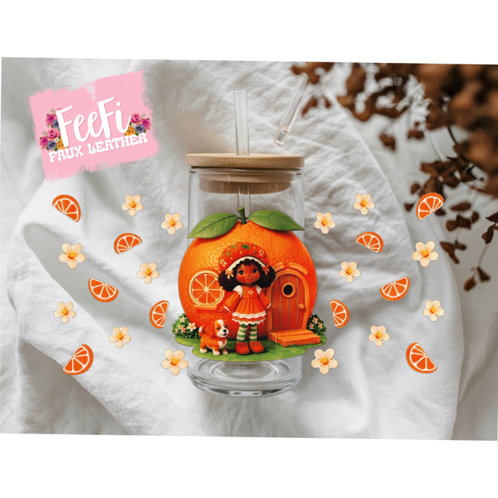 Strawberry Shortcake UV DTF Cup Wrap – Easy Cup Wrap for Tumblers & Projects FeeFiFauxLeather