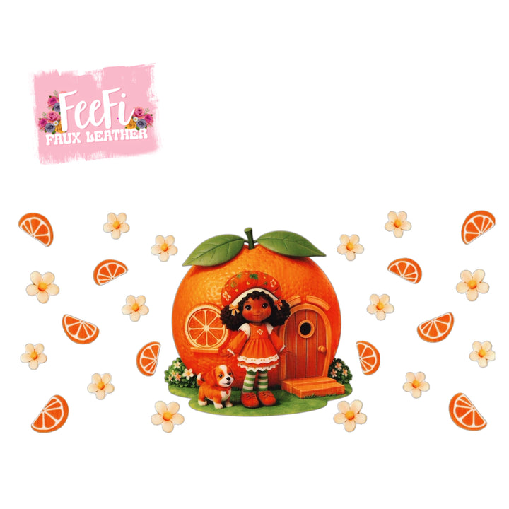 Strawberry Shortcake UV DTF Cup Wrap – Easy Cup Wrap for Tumblers & Projects FeeFiFauxLeather