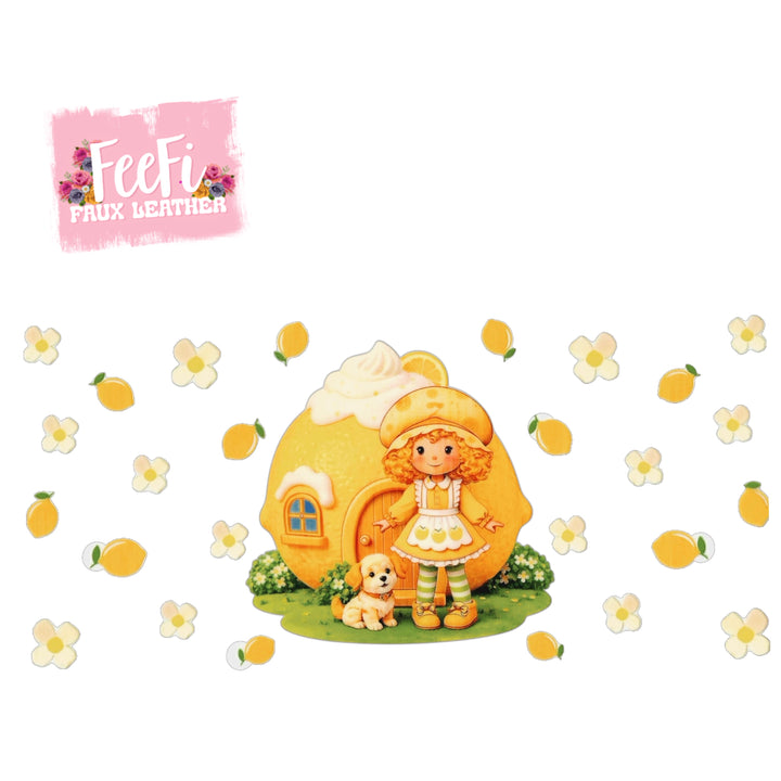 Strawberry Shortcake UV DTF Cup Wrap – Easy Cup Wrap for Tumblers & Projects FeeFiFauxLeather