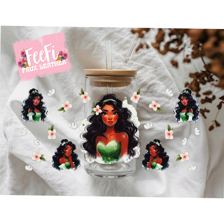 Princess UV DTF Cup Wrap – Easy Cup Wrap for Tumblers & Projects FeeFiFauxLeather