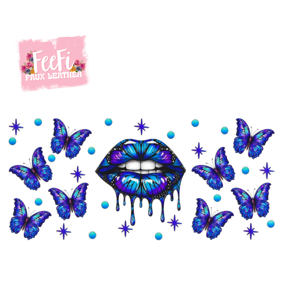 Lips Print UV DTF Cup Wrap – Easy Cup Wrap for Tumblers & Projects FeeFiFauxLeather