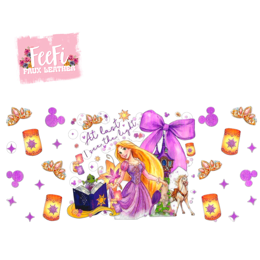 Princess UV DTF Cup Wrap – Easy Cup Wrap for Tumblers & Projects FeeFiFauxLeather