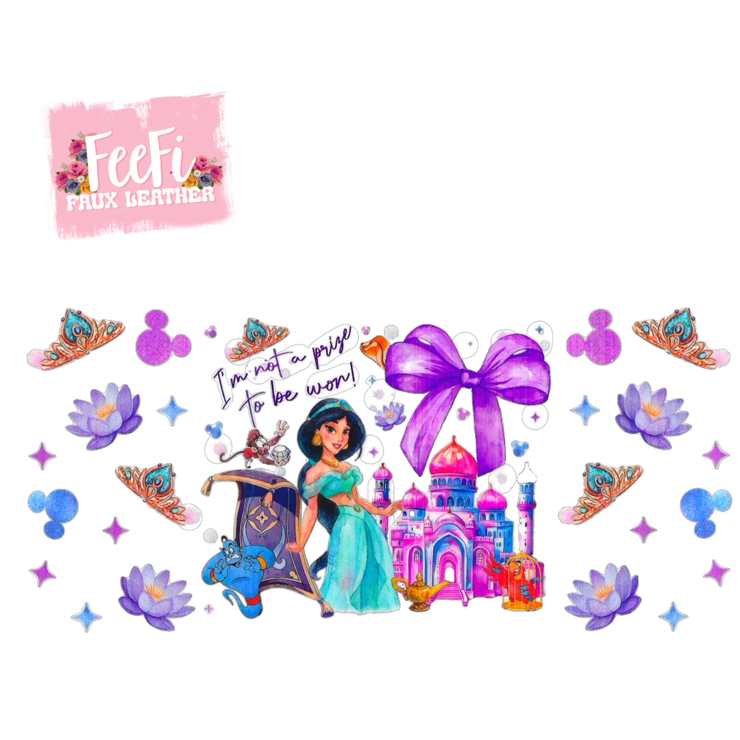 Princess UV DTF Cup Wrap – Easy Cup Wrap for Tumblers & Projects FeeFiFauxLeather