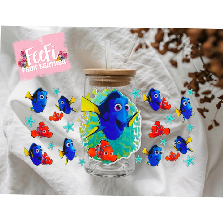 Fish UV DTF Cup Wrap – Easy Cup Wrap for Tumblers & Projects FeeFiFauxLeather