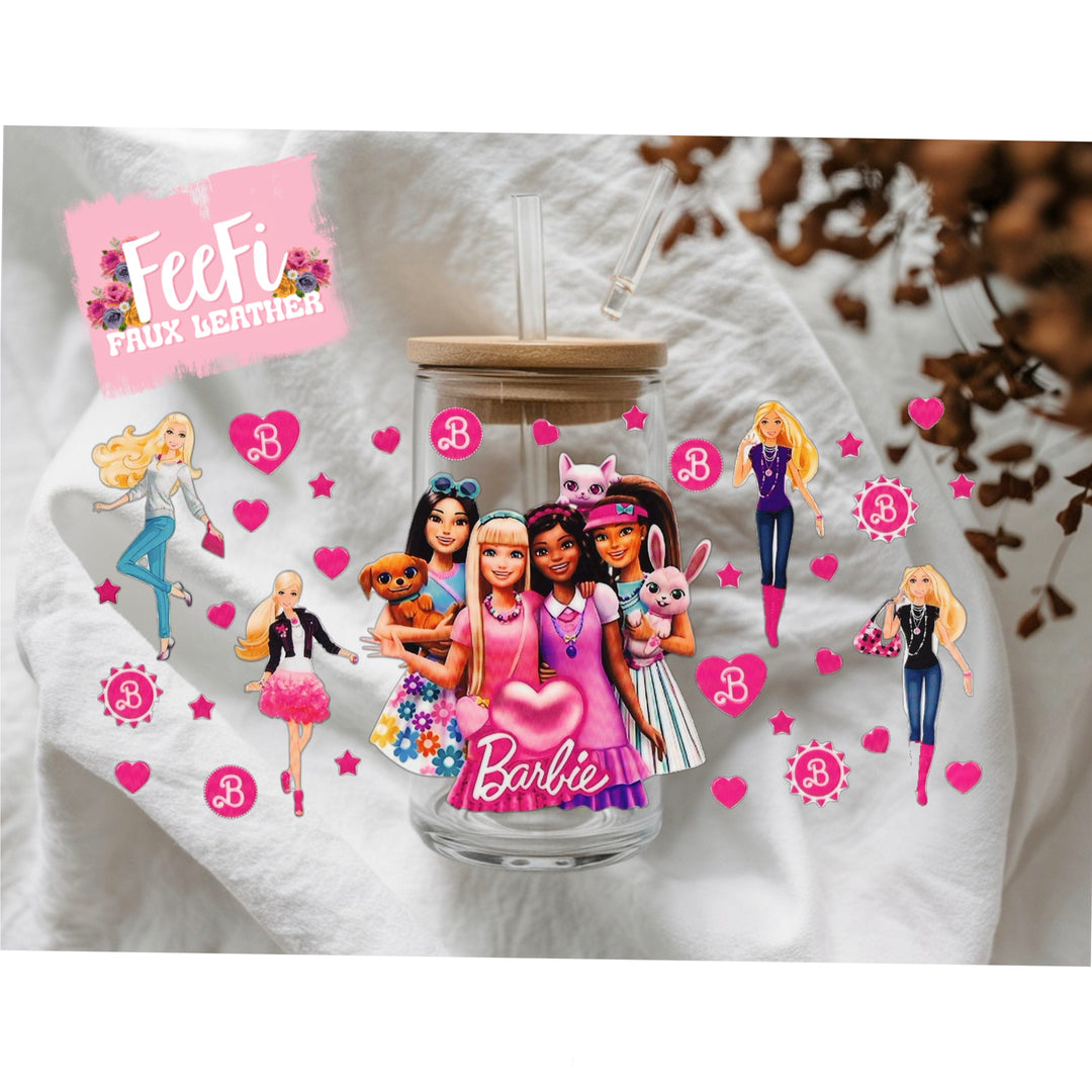 Barbie UV DTF Cup Wrap – Easy Cup Wrap for Tumblers & Projects FeeFiFauxLeather