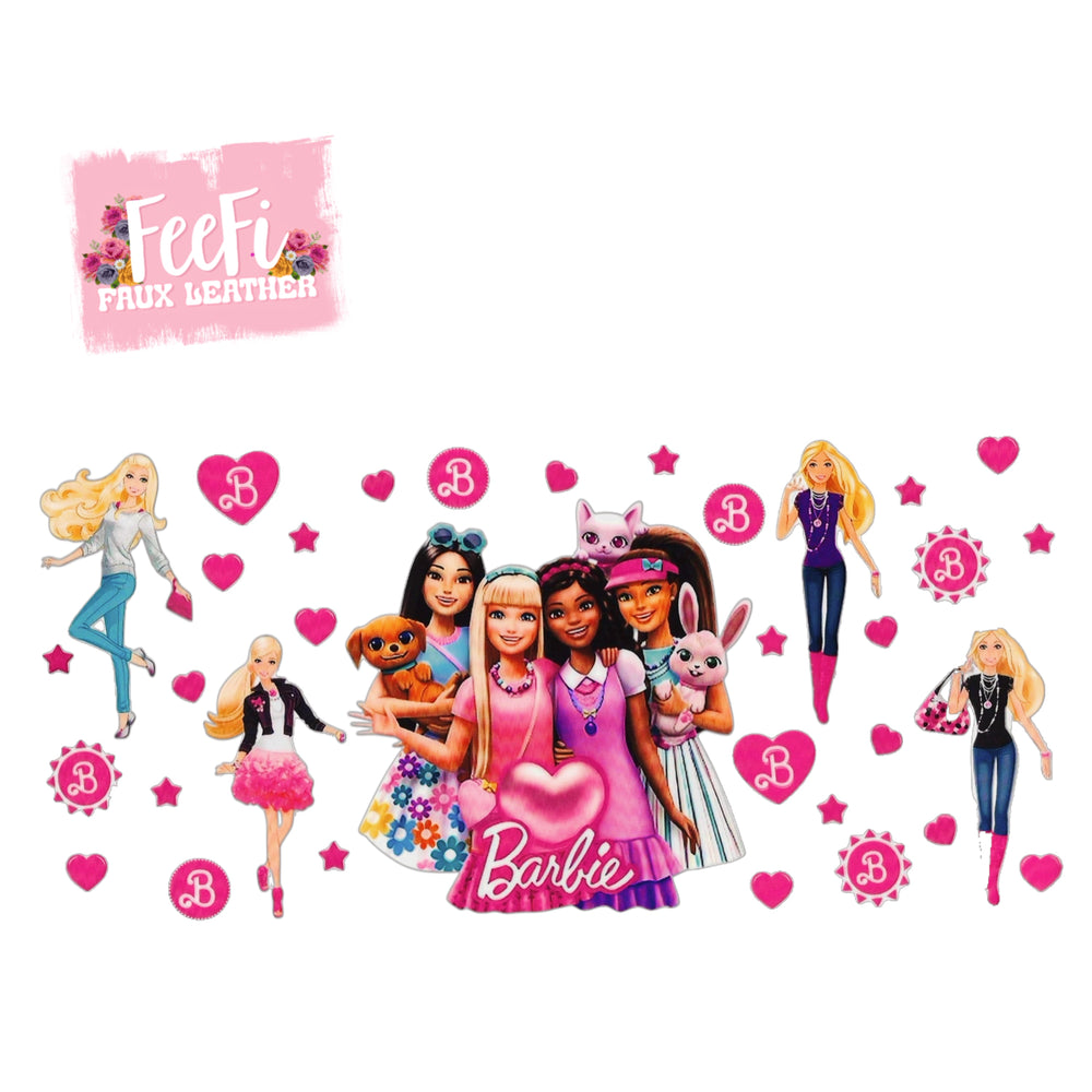Barbie UV DTF Cup Wrap – Easy Cup Wrap for Tumblers & Projects FeeFiFauxLeather