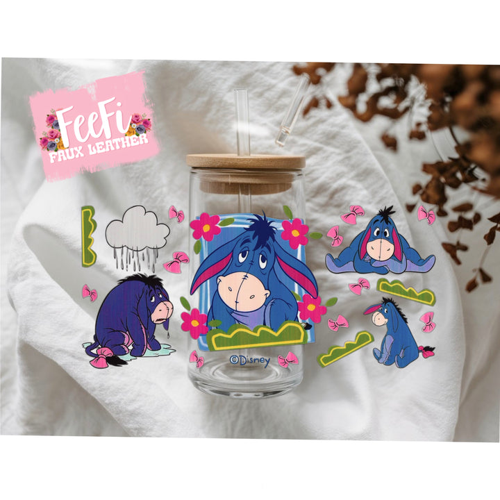 Eeyore UV DTF Cup Wrap – Easy Cup Wrap for Tumblers & Projects FeeFiFauxLeather