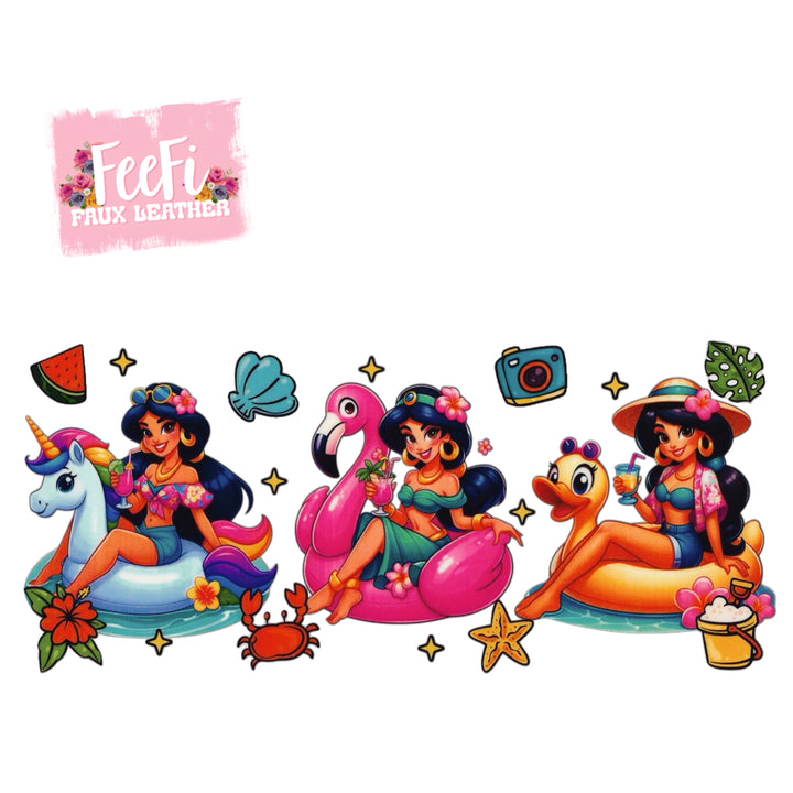 Princess UV DTF Cup Wrap – Easy Cup Wrap for Tumblers & Projects FeeFiFauxLeather